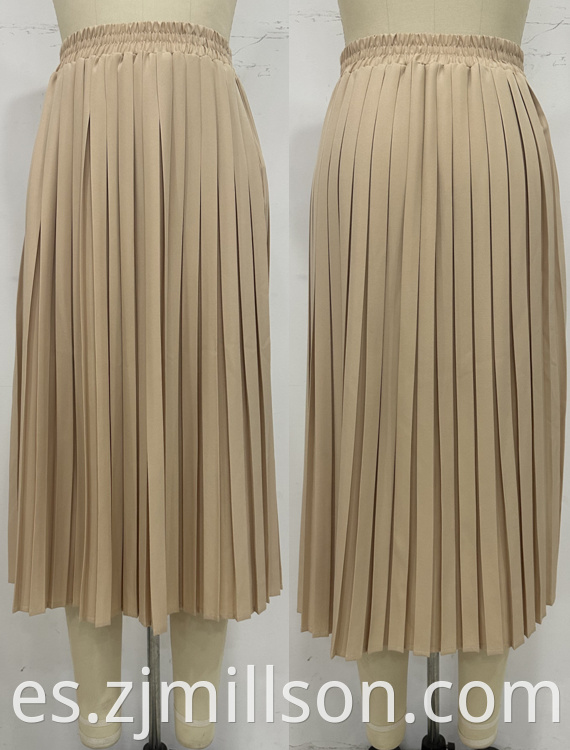 Pure Color Plisse Skirts Png